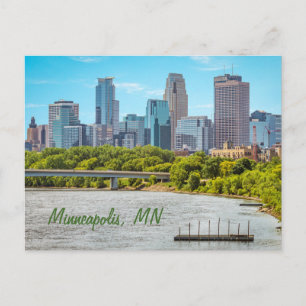 Minneapolis, MN Skyline-vykort Vykort