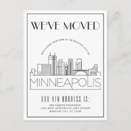 Minneapolis Modern Deco | Ny adress Meddelande Vykort