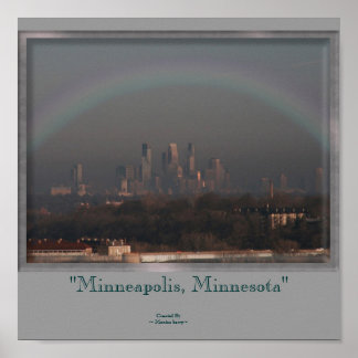 Minneapolis och Regnbågen Poster