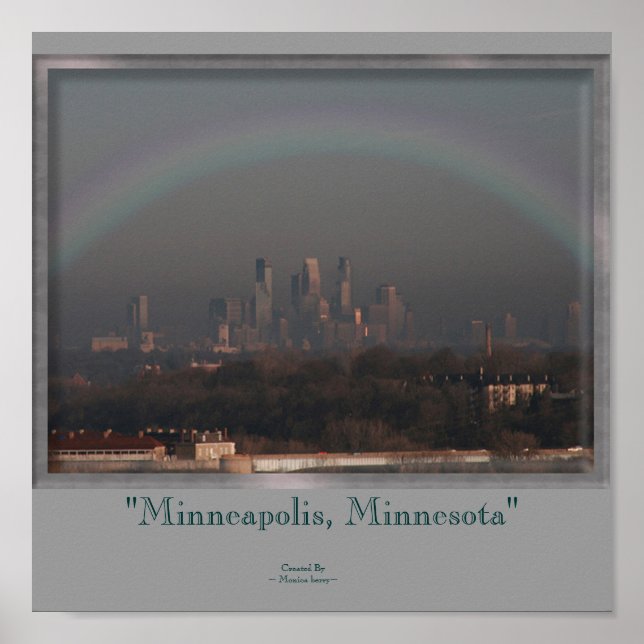 Minneapolis och Regnbågen Poster (Framsidan)