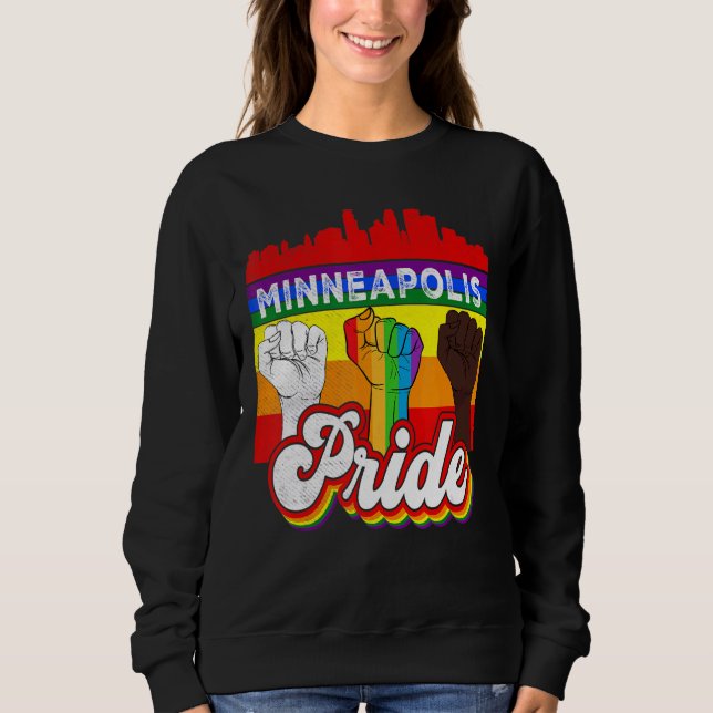 Minneapolis Pridet Rainbow Gay pride Flagga Lgbt T Shirt (Framsida)