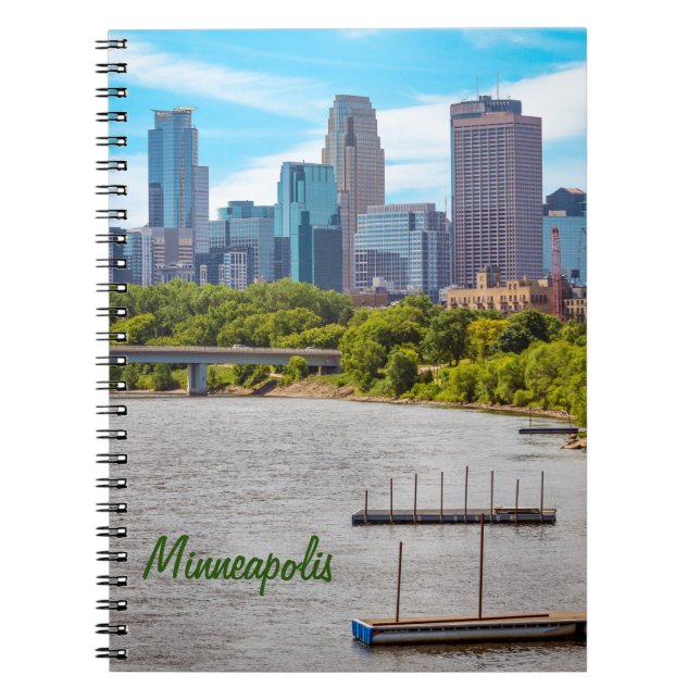 Minneapolis Skyline Anteckningsbok (Framsidan)