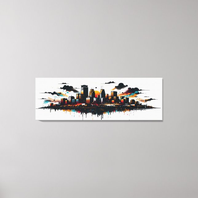 Minneapolis Skyline Canvas Art (Framsida)