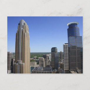 Minneapolis Skyline från Foshay Torn Vykort