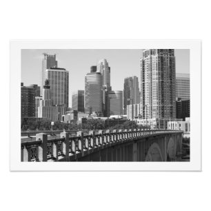 Minneapolis Skyline i dagsljus Fototryck