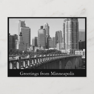 Minneapolis Skyline i dagsljus Vykort