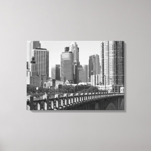 Minneapolis Skyline i Daylight Canvastryck
