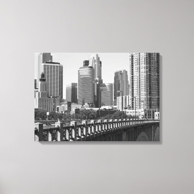 Minneapolis Skyline i Daylight Canvastryck (Framsida)
