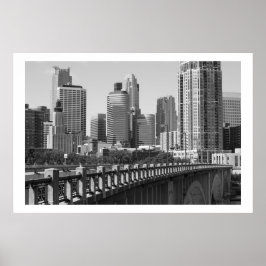 Minneapolis Skyline i Daylight Poster