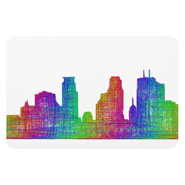 Minneapolis skyline magnet (Horisontell)
