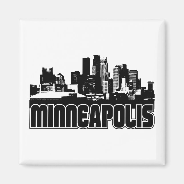 Minneapolis Skyline Magnet (Framsidan)
