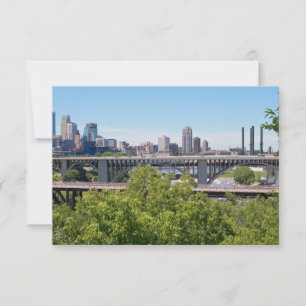 Minneapolis Skyline och Bridges