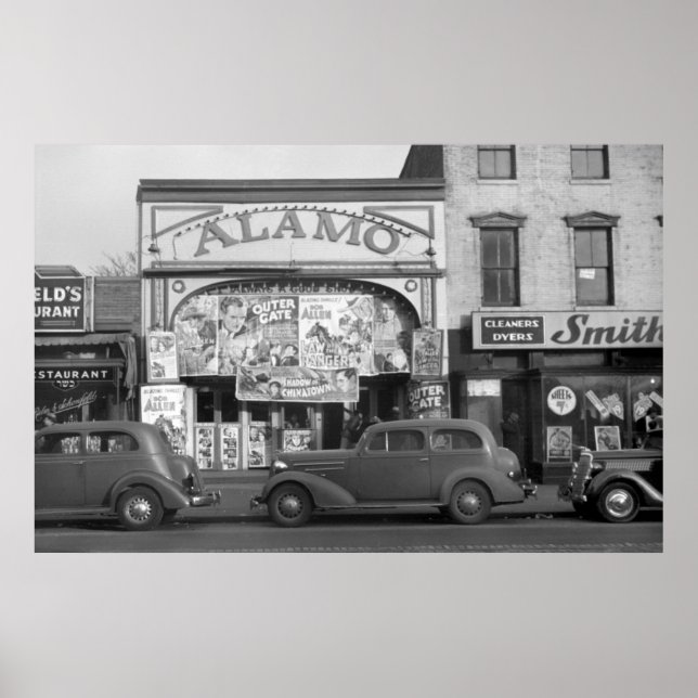 Minneapolis Streeet Scene, 1930-talet Poster (Framsidan)