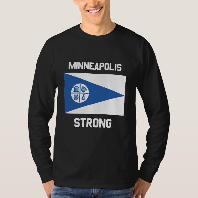 Minneapolis Strong Basic Långärmad T-Shirt (Framsida)