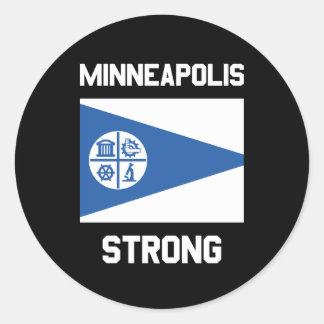 Minneapolis Strong Classic Rund Sticker Runt Klistermärke