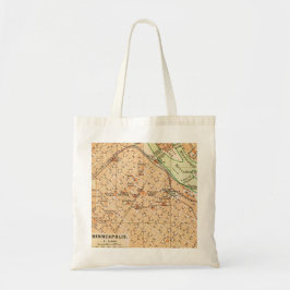 Minneapolis Vintage Map Tote Bag Tygkasse