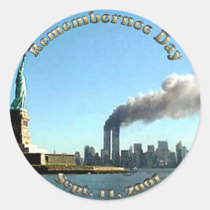 Minnedag911 Sept. 11, 2001 Runt Klistermärke