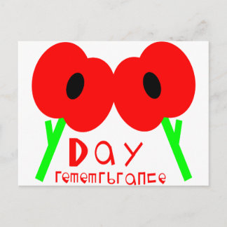Minnedag, vapenstillestånddag eller veterandag vykort