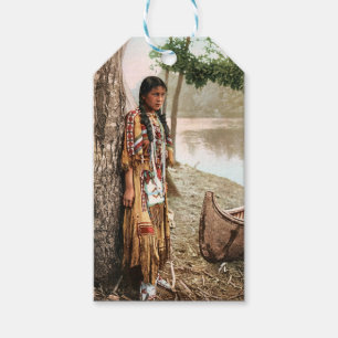 Minnehaha 1897 Årgångs Native American Hiawatha Presentetikett