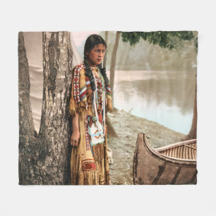 Minnehaha 1897 Vintage Native American Hiawatha Fleecefilt