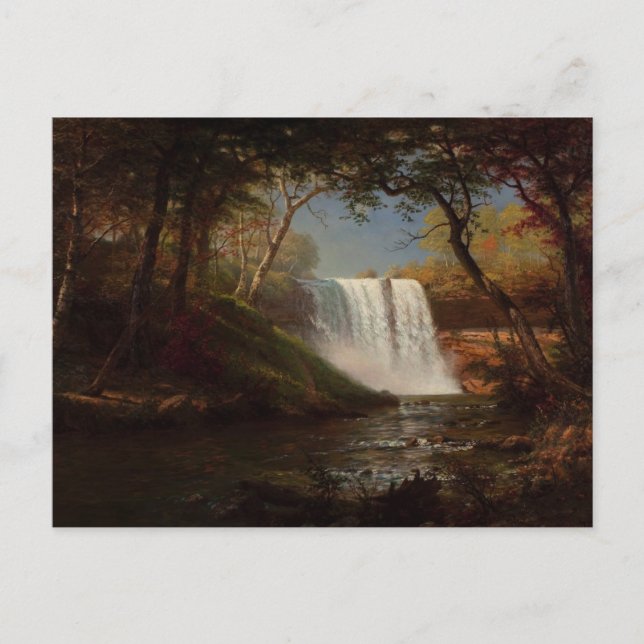 Minnehaha Falls av Alfred Bierstadt Vykort (Framsida)