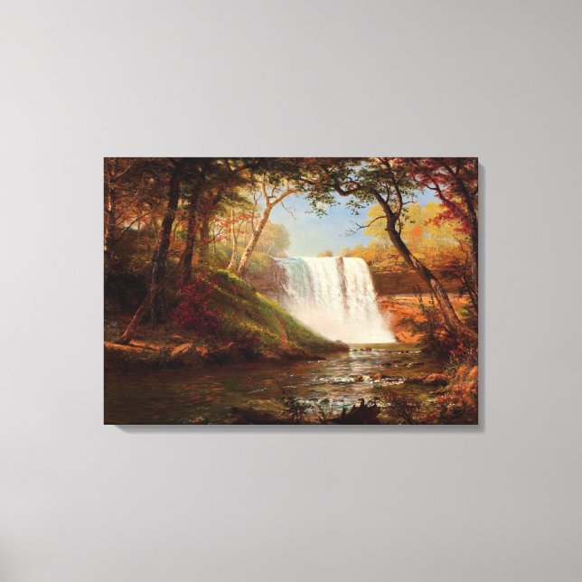 Minnehaha Falls, bra konst av Albert Bierstadt Canvastryck (Framsida)