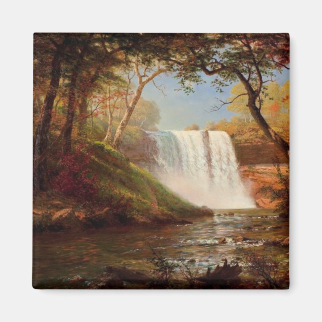 Minnehaha Falls, bra konst av Albert Bierstadt Magnet (Framsidan)
