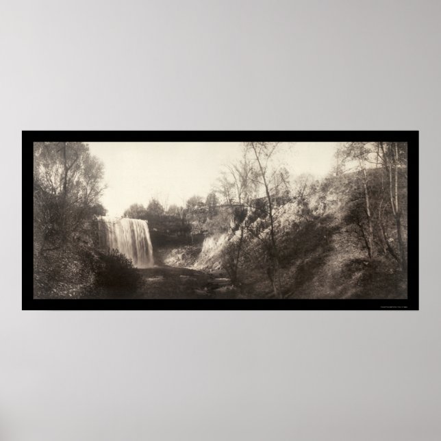 Minnehaha Falls MN Photo 1906 Poster (Framsidan)