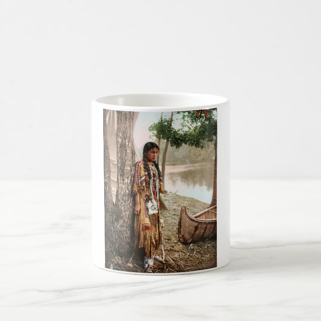 Minnehaha indianHiawatha vintage 1897 Kaffemugg (Center)