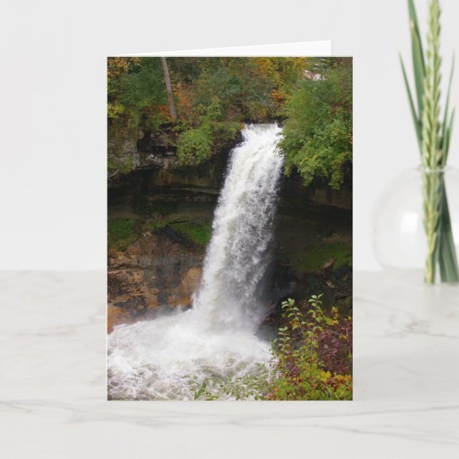 Minnehaha nedgångar i höst kort (Framsida)