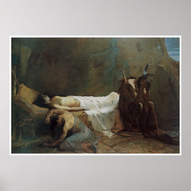 Minnehahas död, 1885, American Väster Poster (Framsidan)