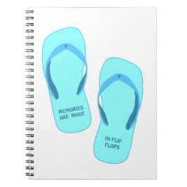 Minnen är gjorda i flinflip flops, sommardesign anteckningsbok