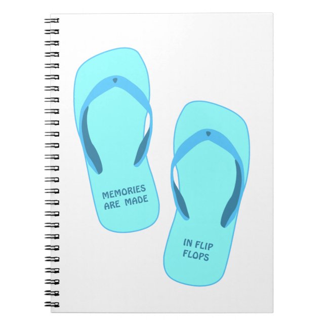 Minnen är gjorda i flinflip flops, sommardesign anteckningsbok (Framsidan)