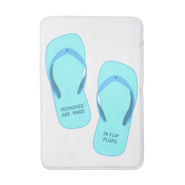 Minnen är gjorda i flinflip flops, sommardesign badrumsmatta (Framsidan (Vertikal))