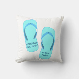 Minnen är gjorda i flinflip flops, sommardesign  kudde