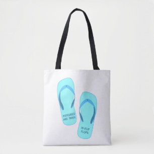 Minnen är gjorda i flinflip flops, sommardesign tygkasse