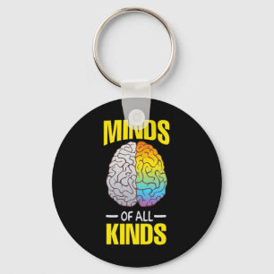 Minnen av alla typer av neurodiversity AHDH LD Awa Nyckelring