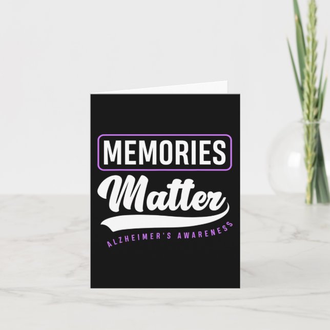 Minnen betyder Alzheimer-supporter Alzheimers sjuk Kort (Framsida)
