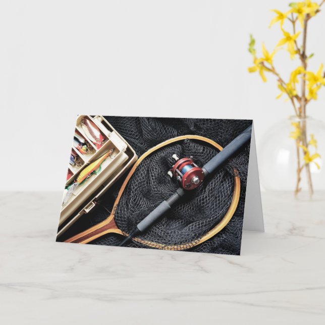 Minnen från Fiskeäventyret Foto Kort (Gul blomma)