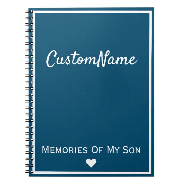 Minnen från min son Journal Anteckningsbok (Framsidan)