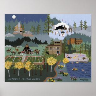 Minnen i Bear Valley-utskrift Poster