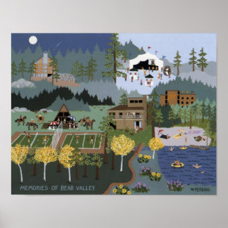 Minnen i Bear Valley-utskrift Poster