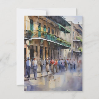 Minnen i New Orleans - Bourbon Street C Julkort
