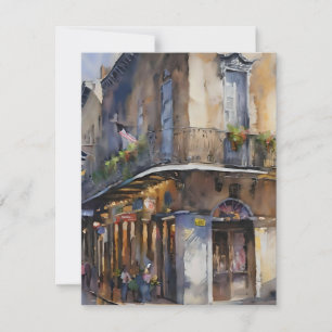 Minnen i New Orleans - Bourbon Street H Julkort