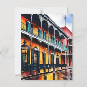 Minnen i New Orleans - Bourbon Street I Julkort