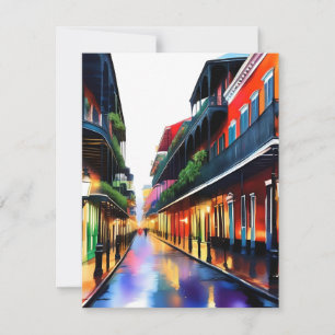 Minnen i New Orleans - Bourbon Street M Julkort