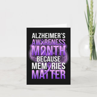 Minnen lila band alzheimers medvetenhetsmånad kort