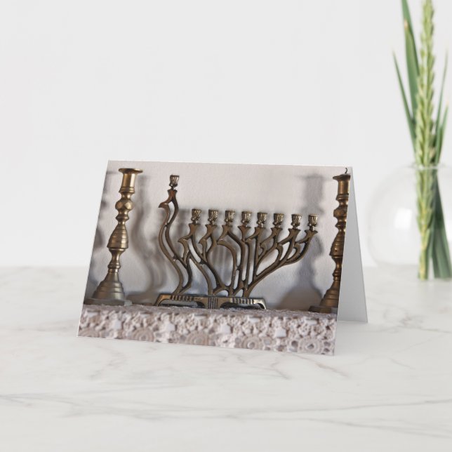 Minnen och menoror helgkort (Framsida)