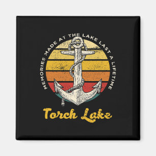 Minnen vid Torch Lake varar livet ut campingtur Magnet