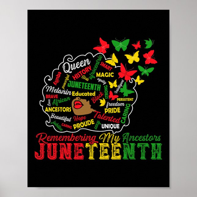 Minner av mina förfäder Juneteenth firar Blac Poster (Framsidan)